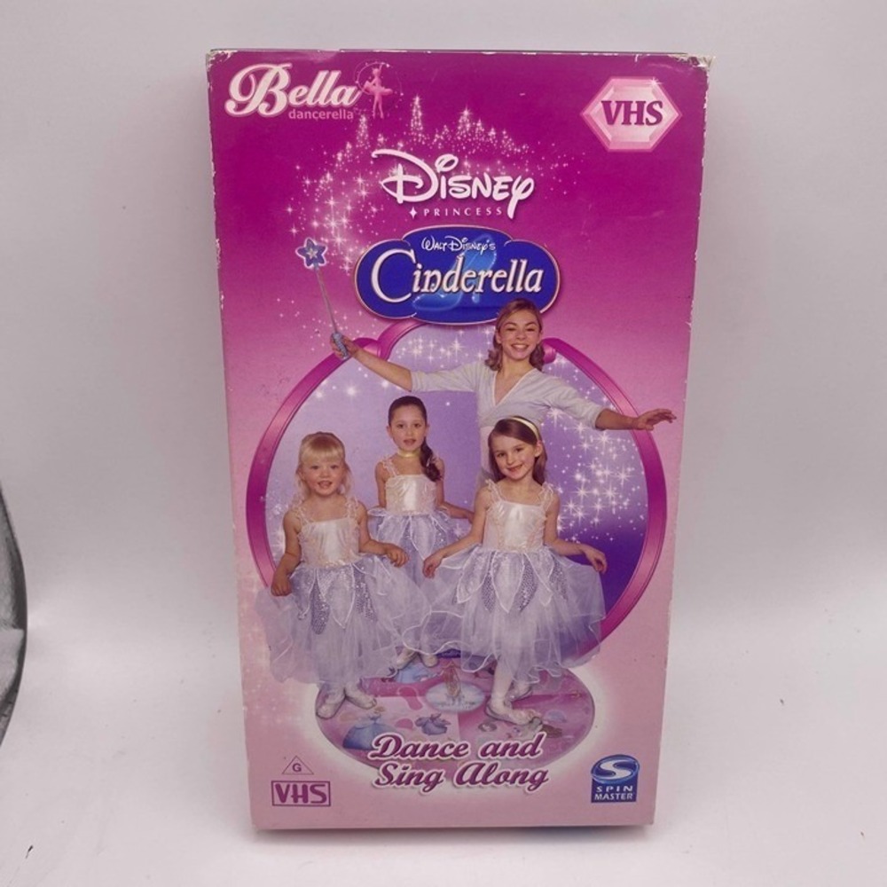 Bella Dancerella Disney Cinderella Dance and Sing Along VHS RARE TESTED AND WORK